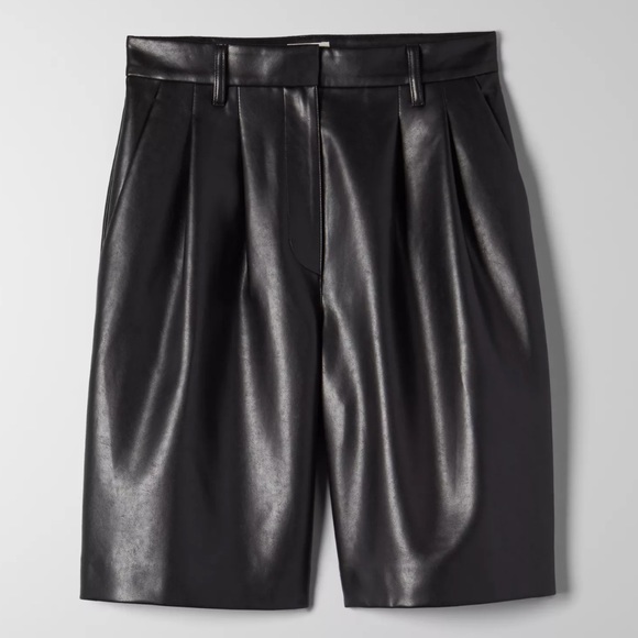 Aritzia Pants - Aritzia Wilfred Faux Leather Shorts